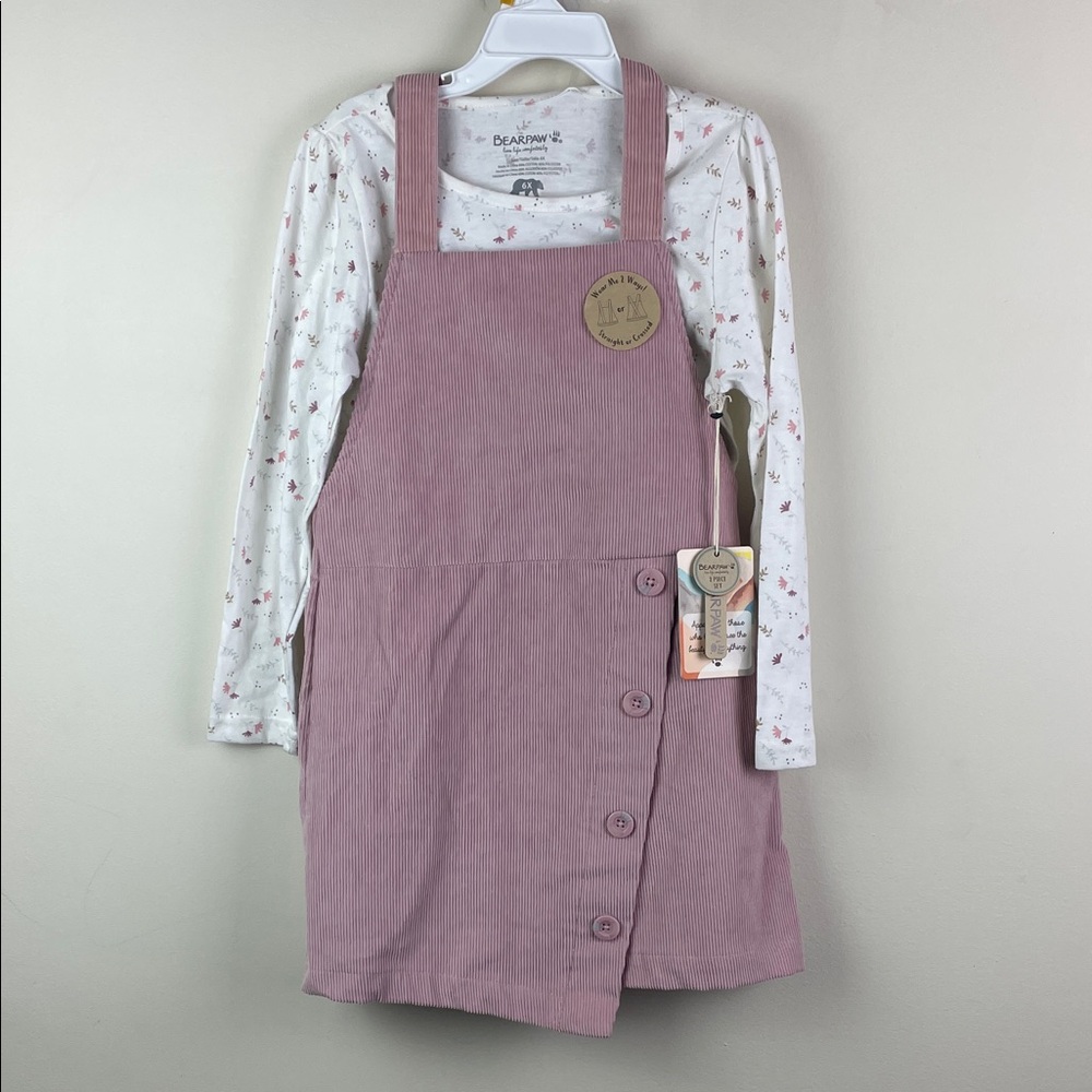 Bearpaw 2 Piece Set Corduroy Dress & Long Sleeve Shirt